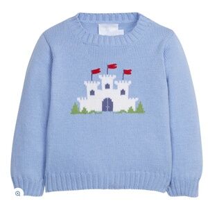 Little English Intarsia Sweater - Fort - Size 6